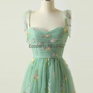 New Women Elegant Evening Party Dress 2025 Mesh Strap Sleeveless Lace Embroidery Dubai Banquet Gown Prom Dresses Female Vestidos - Image 6