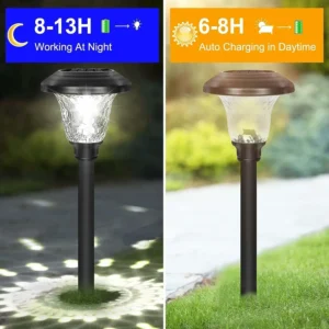 Solar Lights Outdoor Waterproof Dusk to Dawn Solar Powered Pathway Garden Lights LED Landscape Lighting Decorative for Walkway - Image 3