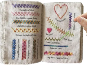 Sewing Book, Enthusiasts & Beginners Embroidery Instructions Book for DIY Sewing Kit, Creative Embroidery Stitches Book