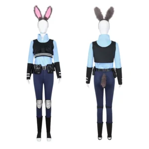 New Zootopia Judy Bunny Costume Cosplay Carnival Birthday Party Clothing Full Sets Children's Women's - Image 3