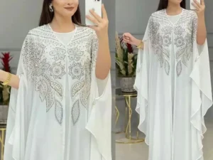 2 PCS Set Plus Size African Party Dresses for Women Chiffon Boubou Ankara Dashiki Outfit Dubai Kaftan Abaya Robe Marocaine Femme