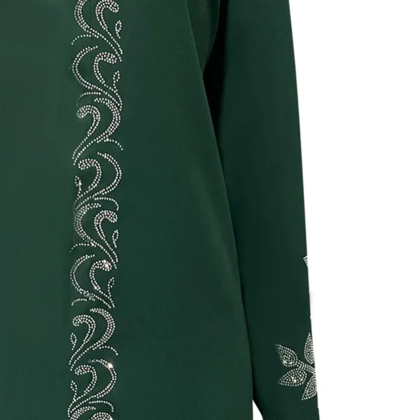 Muslim Clothing Woman Abaya Dubai Luxury Islam Ramadan Kebaya Long Sleeve Diamonds Holiday Dress Eid Femme Islamic Dress Abayas - Image 7