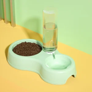 Pet Cat Bowl Automatic Feeder Water Dispenser Dog Cat Food Bowl with Drinking Raised Stand Double Dish Bowls for Cats Dogs Pet - Image 3