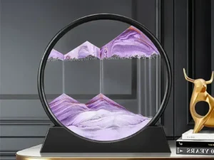 3D Moving Sand Art Picture Round Glass Deep Sea Sandscape Hourglass Quicksand Craft Flowing Sand Painting Office Home Decor Gift