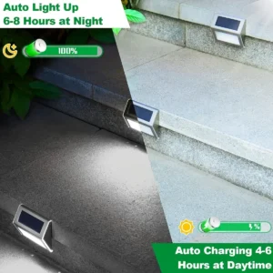 1~10pcs Solar Stair Lights Waterproof Yard Garden Light for Outside Patio Stainless Steel Solar Lamp Outdoor Fence Decor - Image 3