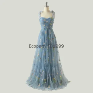 New Women Elegant Evening Party Dress 2025 Mesh Strap Sleeveless Lace Embroidery Dubai Banquet Gown Prom Dresses Female Vestidos - Image 3
