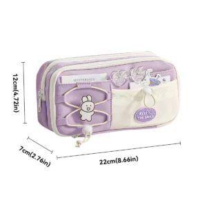 2025 Large Capacity Pencil Case Cute Niche Stationery Box Multi-layer Drawstring Design Student Supplies Korean Stationery - Image 7