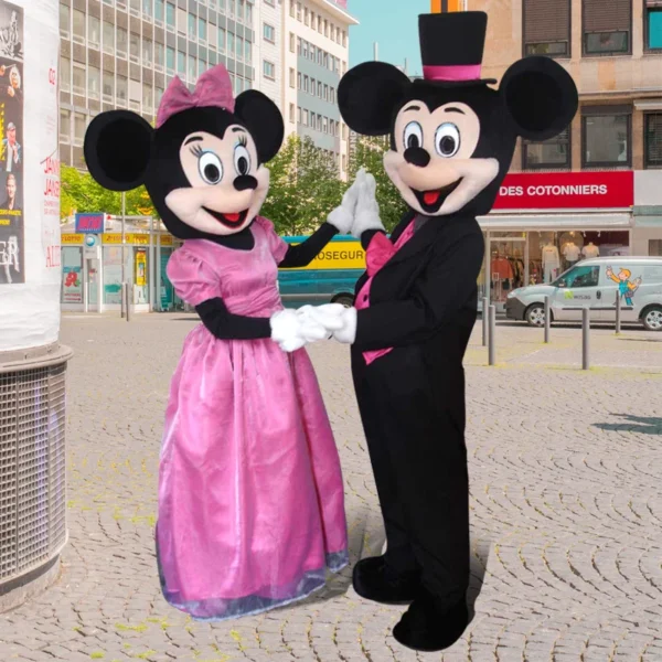 Mickey Minnie Mouse Mascot Costume Cartoon Advertising Birthday Party Events Adult Cosplay Costume Disney Holiday Halloween Gift - Image 4