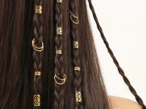 80pcs Dreadlock Hair Beads - Stylish Alloy Hair Accessories Loc Hair Jewelry for Braids for Girls and Women
