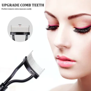 Eyelash Separator Metal Teeth Straight Eyelash Curler Beauty Makeup Stainless Eyelash Brush Comb Mascara Curl Makeup Tool - Image 3