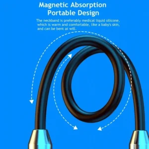 Wireless Headphones Bluetooth 5.0 Neckband Earphones Silicone Hifi 9D Stereo Sports Headset Halter Waterproof Magnetic Earbuds - Image 7