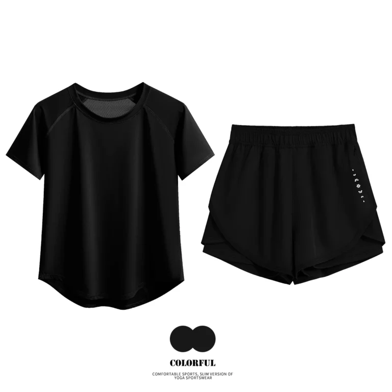 DRUR 2pcs Gym Set Women Summer Sportswear Outfit 2 Piece Short Sleeve Sports Shirt Shorts Sets Jogging Suit Female Tracksuit New - Image 5