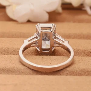 Radiant Cut IGI Certificate 14k Gold 1.2CT Fancy Intense Greenish Blue CVD Lab Grown Diamond Jewelry Diamond Ring For Lady - Image 5