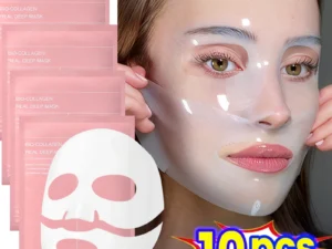 1/2/5/10Pcs Bio Collagen Face Mask Shrink Pores Deep Hydrating Moisturizing Split Mask Firming Nourish Brighten Facial Skin Care