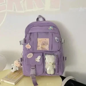 Girls Backpack Cute School Bags For Student Teens Girls Pockets Women Laptop Backpack Harajuku - Image 5