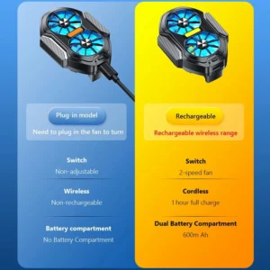 Universal Dual Fan Rechargeable Mobile Phone Cooler Radiator for iPhone 15 Xiaomi 14 Samsung Oneplus Portable Phone Cooling Fan - Image 7