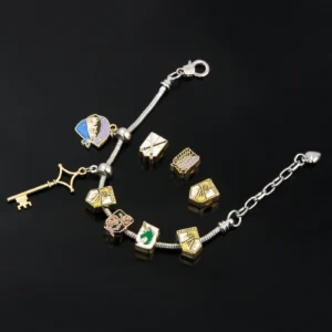 Anime Metal Titan DIY Bracelet Attack Pendant Wings of Freedom Survey Sword Ackerman Key Detachable Bracelet Cosplay Jewelry - Image 7
