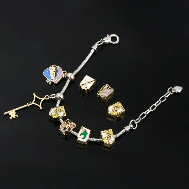 Anime Metal Titan DIY Bracelet Attack Pendant Wings of Freedom Survey Sword Ackerman Key Detachable Bracelet Cosplay Jewelry - Image 7