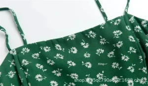 Summer New Floral Print One-Shoulder Strap Dress Sleeveless Chinese Brand Women's Clothing Mini Dress Elegant And Stylish - Image 3