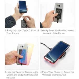 Universal Android Qi Wireless Charging Receiver Type C Wireless Charger Receiving Patch For Micro USB Smartphone For Iphone 6 7 - Image 6