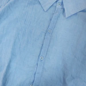 Summer Cotton Linen Shirts For Men Casual Short Sleeved Shirts Blouses Solid Turn-Down Collar Formal Beach Shirts Male Clothing - Image 6