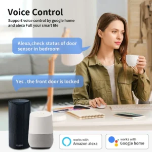 TNCE Tuya Door Window Sensor wifi/zigbee, Open Close Detector Home Security Alarm System, Smart Life Remote Control alexa google - Image 4