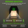 Solar-Powered Waterproof Outdoor Wall Light with Motion Sensor Tungsten Filament Garden Yard Decoration LED Lamp 3 Modes 1-4Pcs - Image 4
