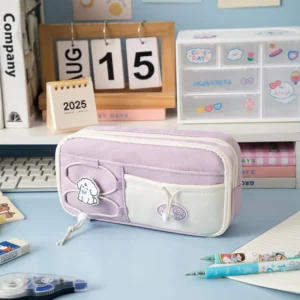 2025 Large Capacity Pencil Case Cute Niche Stationery Box Multi-layer Drawstring Design Student Supplies Korean Stationery - Image 6