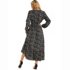 2023 Sping Summer Bohemian Women Maxi Dress Casual Long Sleeve High Waist Beach Woman Chiffon Dresses Floral Vestidoes Mujer New - Image 7
