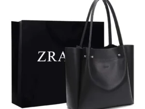 Z Home Women's Tote Bag New College Style Handbag Large Capacity Versatile Single Shoulder Commuter Shopping Bag Soft PU Leather