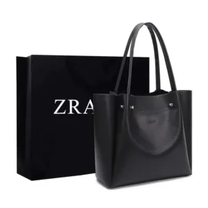 Z Home Women's Tote Bag New College Style Handbag Large Capacity Versatile Single Shoulder Commuter Shopping Bag Soft PU Leather