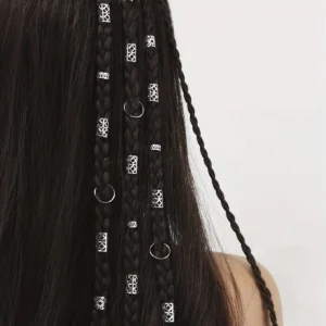 80pcs Dreadlock Hair Beads - Stylish Alloy Hair Accessories Loc Hair Jewelry for Braids for Girls and Women - Image 6