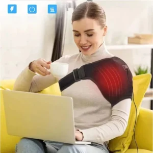 USB Electric Shoulder Brace Amr Pad 3 Gear Heated Massage Shoulder Support Massage Belt Gifts Health Care Keep Warm - Image 4