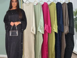 2024 Luxury Dubai Abaya Dress for Muslim Women Ramadan Eid Saudi Arabia Party Jalabiya Clothing Islamic Turkey Modest Long Robe