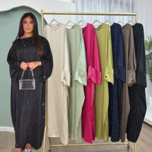 2024 Luxury Dubai Abaya Dress for Muslim Women Ramadan Eid Saudi Arabia Party Jalabiya Clothing Islamic Turkey Modest Long Robe