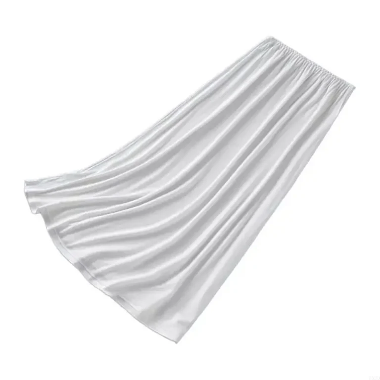 193D Elastic Waist Half Slips for Women Long Slip Under Dresses Invisible Underskirt