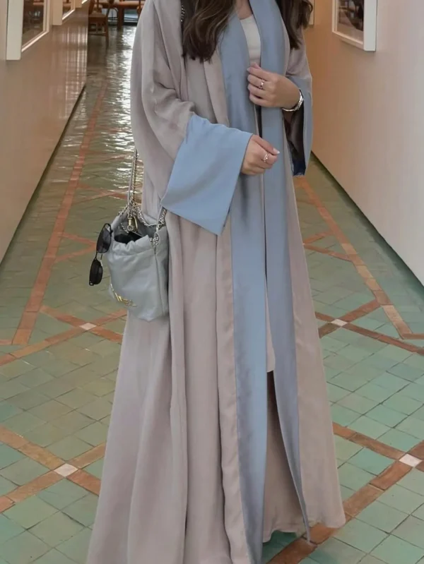 Middle-East Ethnic Clothing Loose Abaya Muslim Women Full Sleeve Abayas Turkey Kaftans Arabian Jilbabs Islamic Maxi Dresses - Image 5