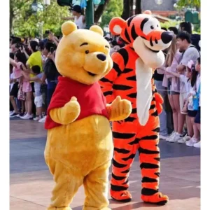 Disney Pooh Bear Mascot Costume Cartoon Character Winnie Bear Hilarious Cosplay Suit Advertising Carnival Party Fancy Dress - Image 3