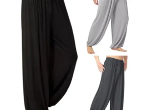 Women Men Harem Pants Modal Yoga Loose Long Pants Belly Dance Boho Sports Wide Trousers Quick Dry Sweatpants Yoga Clothing