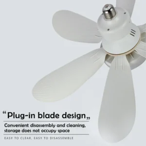 Home E27 Base Ceiling Fan Light with 30W LED Night Lights 3 Adjustable Lighting Modes Remote Control High Wind Power Ceiling Fan - Image 3