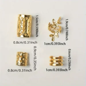 40/80PCS Elegant Hollow Out Hair Rings For Women Girls DIY Hair Accessories Loc Hair Jewelry for Braids - Image 5
