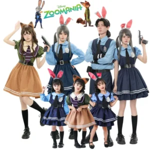 New Zootopia Judy Bunny Costume Cosplay Carnival Birthday Party Clothing Full Sets Children's Women's - Image 7