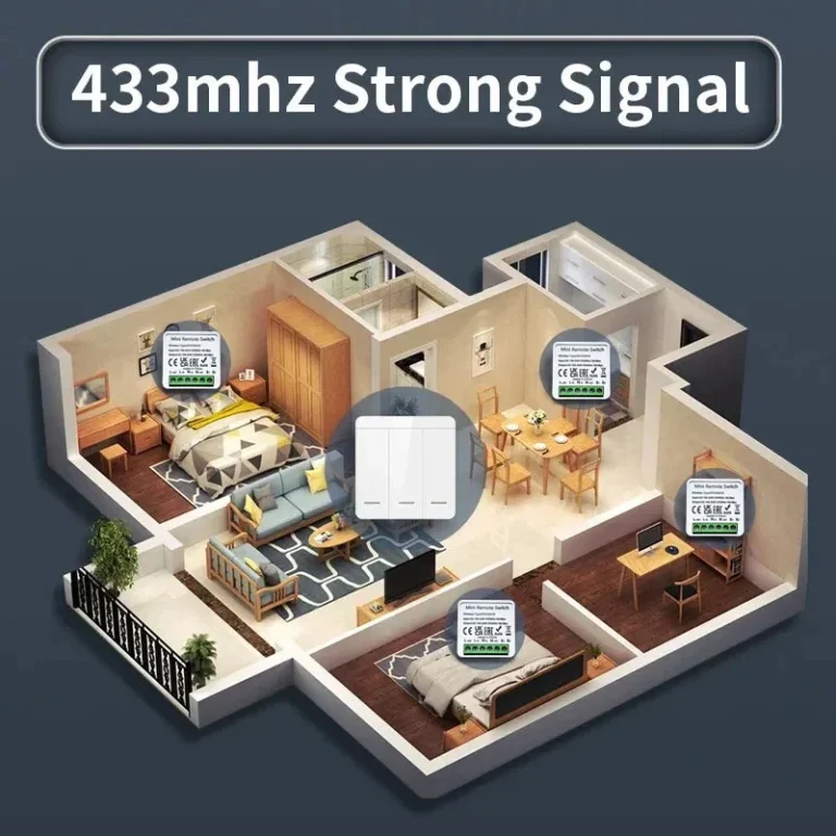 RF 433 MHz Smart Light Switch Mini DIY Wireless Remote Control 1/2/3 Gang Wall Panel Switch 16A Relay Receiver Automation Module - Image 7