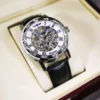WINNER Fashion Elegant Ladies Watches Top Brand Luxury Iced Out Skeleton Mechanical Watch Luminous Hands Leather Strap Unisex - Image 3
