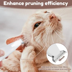 New Dog Paw Trimmer with LED Light Fully Waterproof Pet Hair Trimmer with LED Display Dog Clippers for Grooming 18mm Widen Blade - Image 7