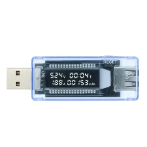 Battery Tester USB Transparent Blue Voltmeter Current Capacity Charger Meter Mobile Power Smart Home Portable Timing Test V20 - Image 3
