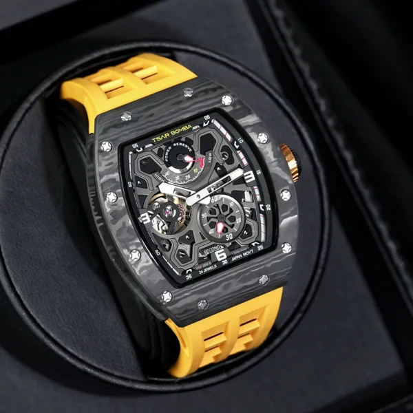 TSAR BOMBA Ceramics Automatic Mechanical Watch for Men Waterproof Luminous Skeleton Wristwatch Luxury Sapphire Clock - Image 5