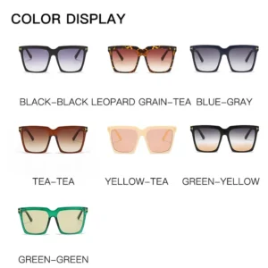Square Sunglasses Women 2025 Vintage Brand Oversize T Women's Sun Glasses Black Gradient Female Glasses Men.s Oculos UV400 - Image 7
