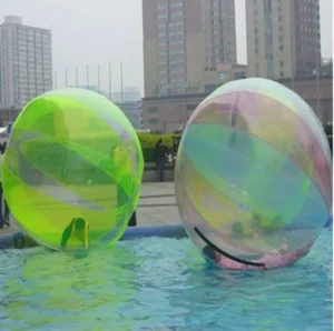 1.3-3m PVC Inflatable Water Walking Ball Wear-resistant Water Toys Dance Ball with Zipper for Swimming Pool Outdoor - Image 3