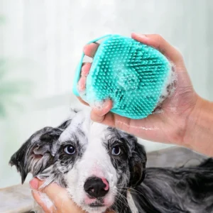 Pet Bathing Brush Soft Silicone Massager Shower Gel Bathing Brush Clean Tools Comb Dog Cat Cleaning Grooming Supplies - Image 3